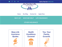 Tablet Screenshot of myfamilylifeinsurance.com